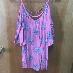 COPY - 3/30🎉🎉Gauze Cold Shoulder Top